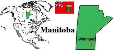 map of where manitoba is located in canada